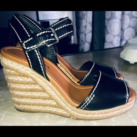 Prada Black Leather Espadrilles 9 40 - Picture 8 of 9